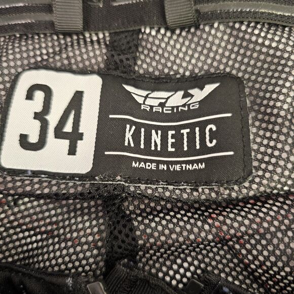 Fly Racing Kinetic Mesh MX Motorcycle Pants Red Black Sz 34 Breathable T0392 - Picture 7 of 11